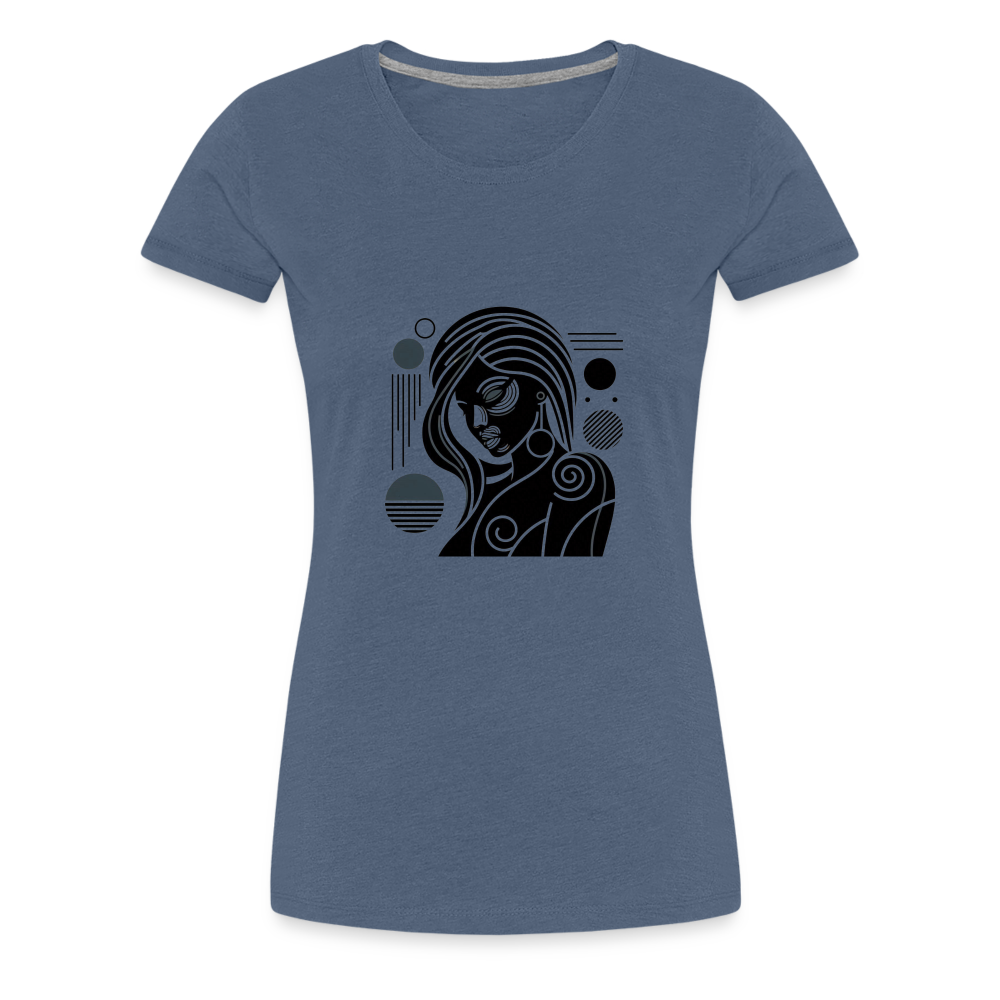 Abstract Goddess - heather blue