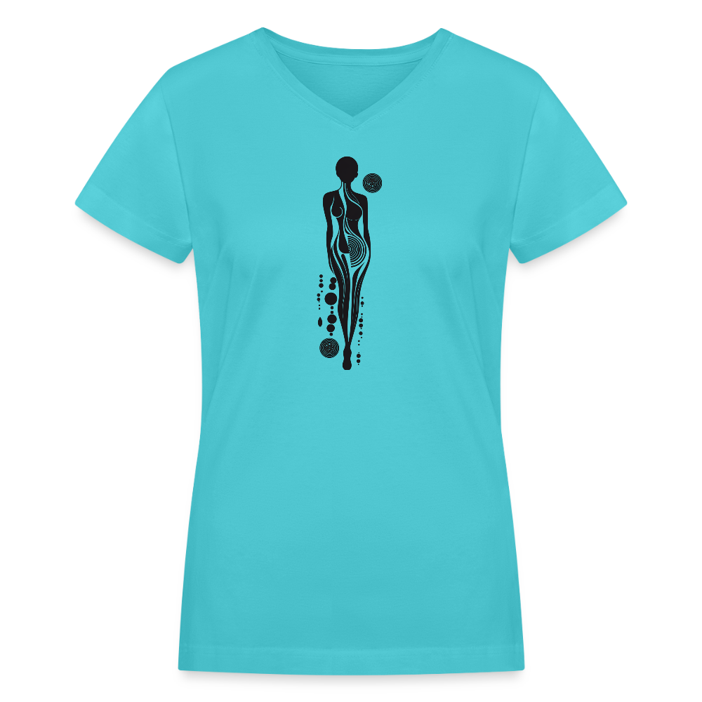 Ethereal Essence V-Neck - aqua