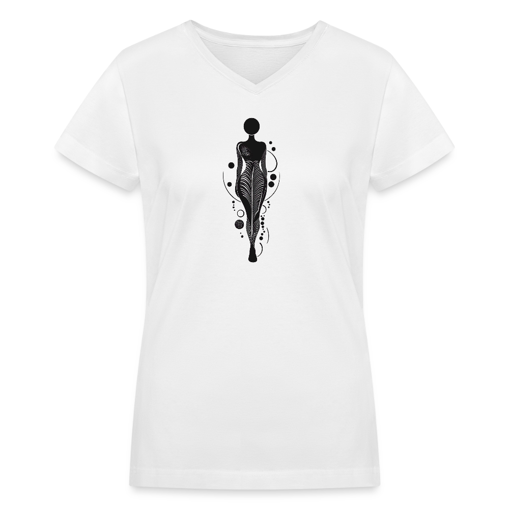 Divinely Flowing V-Neck - white