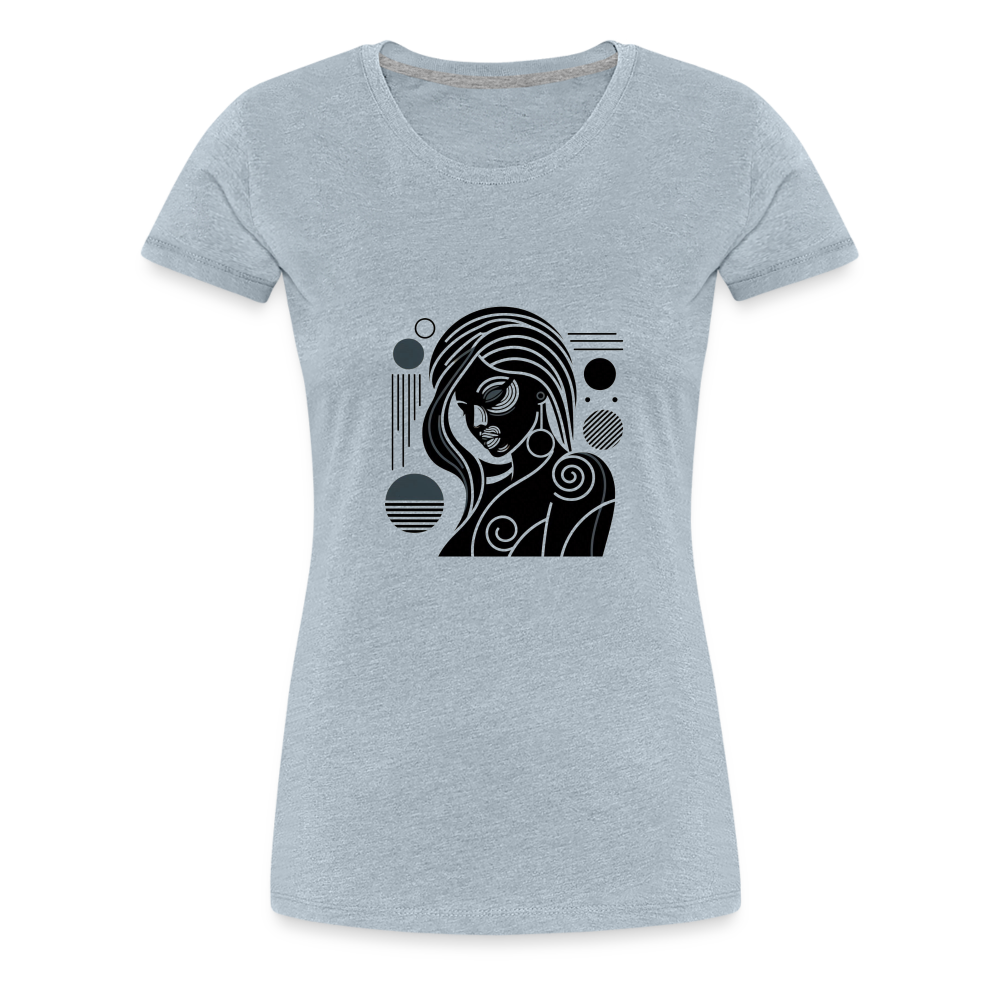 Abstract Goddess - heather ice blue