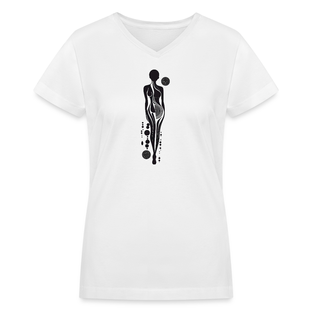 Ethereal Essence V-Neck - white