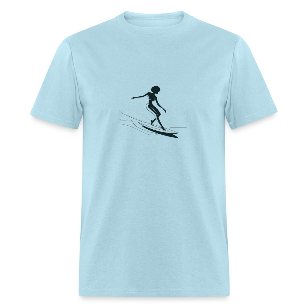 Surfing Silhouette - powder blue