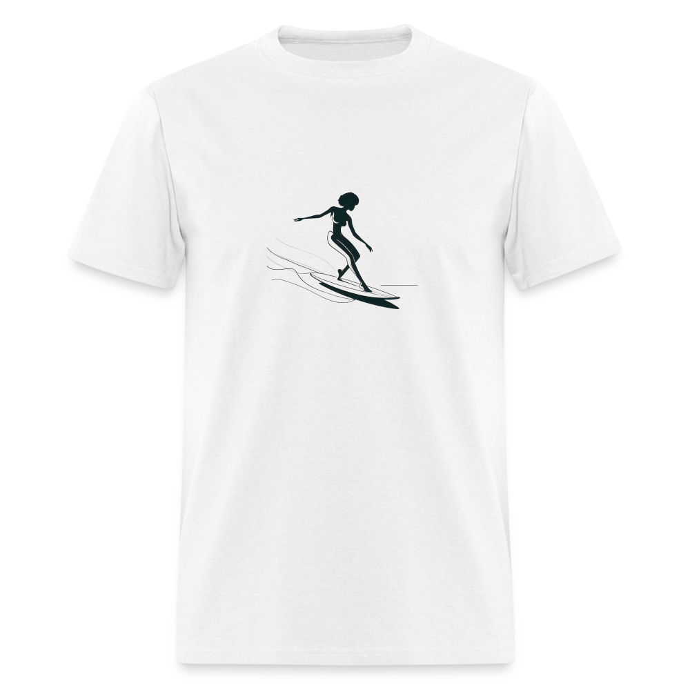 Surfing Silhouette - white