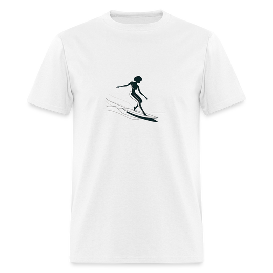 Surfing Silhouette - white