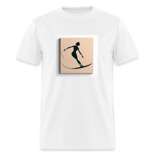 Surfing Silhouette - white