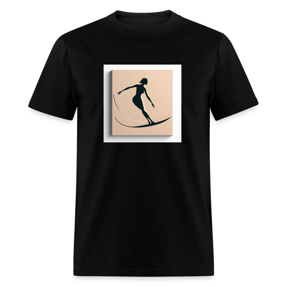 Surfing Silhouette - black