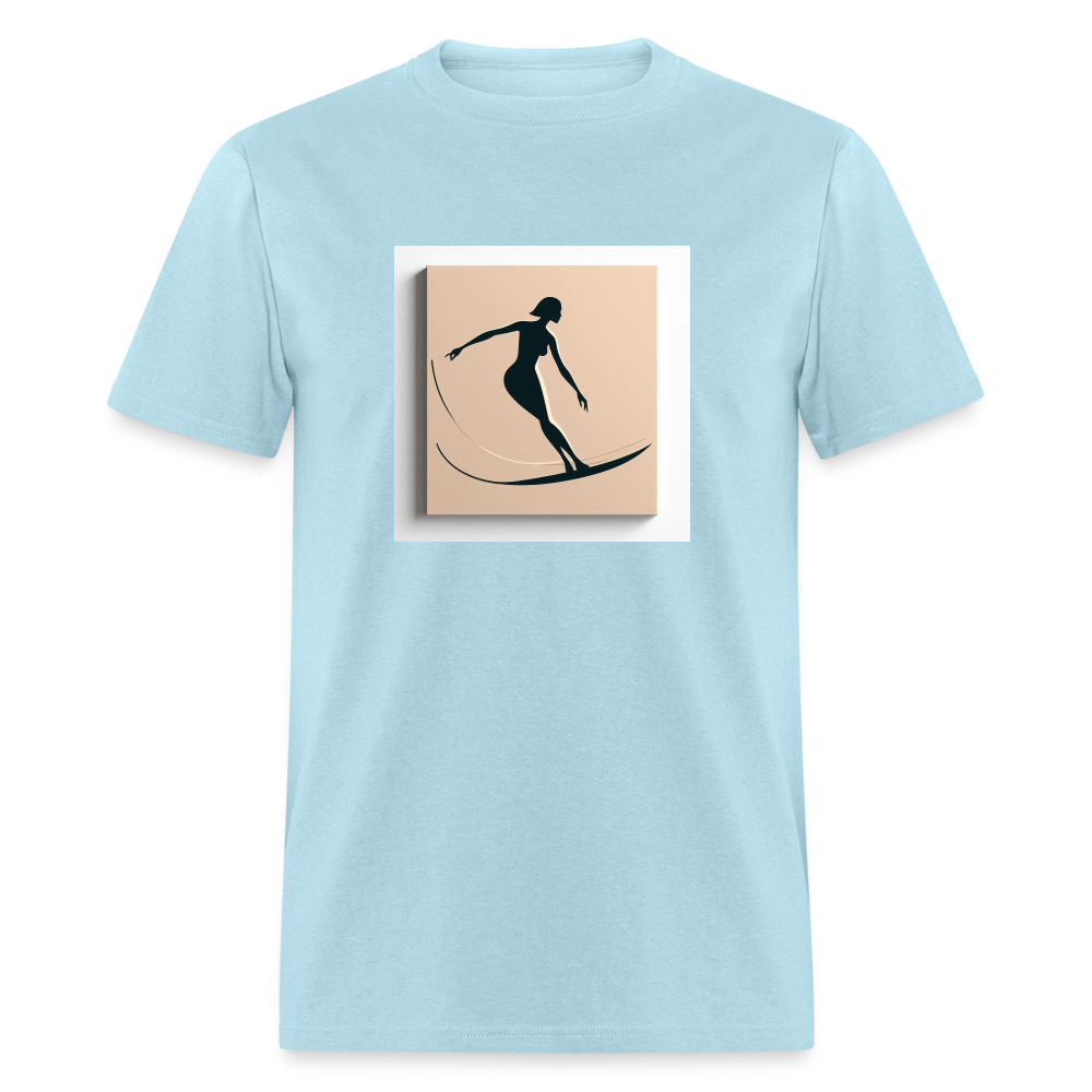 Surfing Silhouette - powder blue